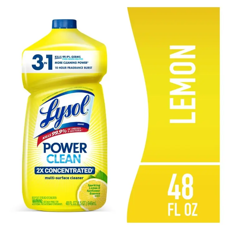 Lysol Power Clean Multi-Surface Cleaner, 2X Concentrated, 48 fl oz
