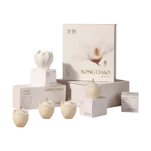 SONG CHAO Luxury Scented Candle Gift Set - 7 Aromatherapy Candles & Wax Melter Burner - Premium Fragrance Gift Box for Women, Men, Holidays, Birthdays, Anniversary, Home Decor