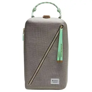 Lululemon Fast 9L Logo Design Multi-Pocket Convertible Backpack for Men and Women in Oak Brown