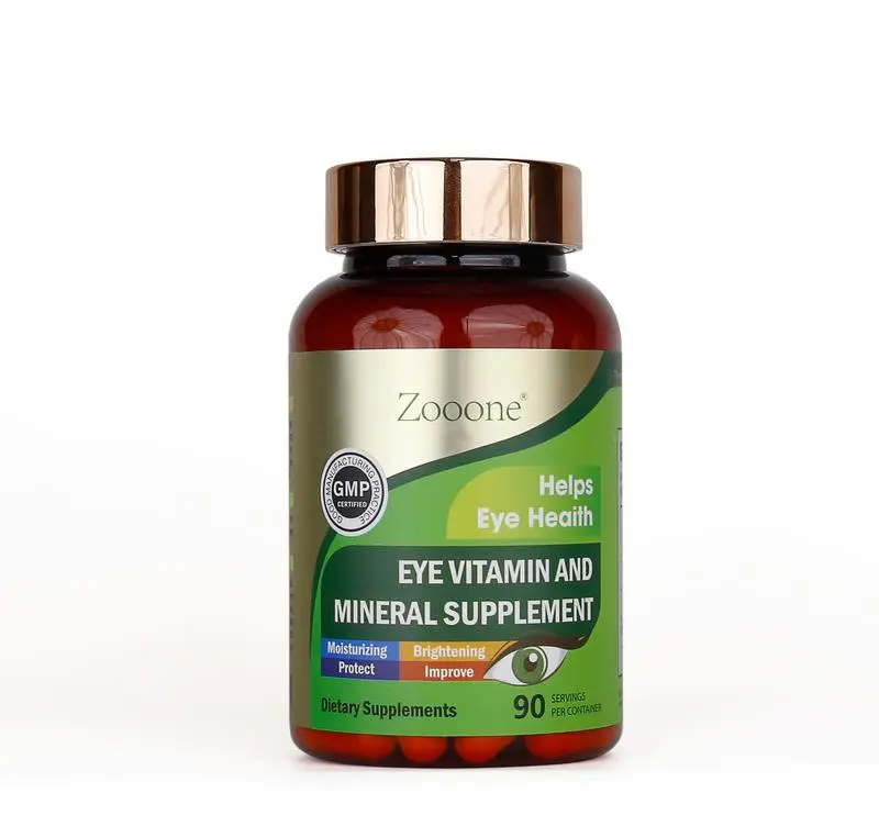 Zooone Eye Vitamin & Mineral Supplement - Lutein 180mg with Zeaxanthin for Eye Health - 90 Tablets - GMP Certified - US- Healthcare-L1