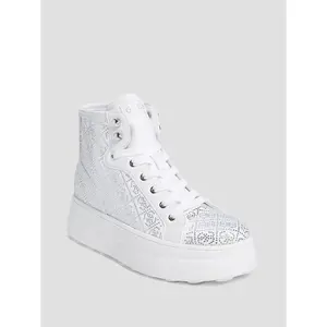 GUESS Female Rhinestone Quattro G High-Top Sneakers