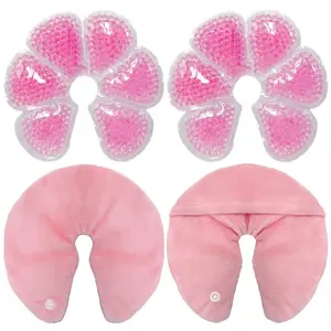 1pc Set Breast Relax Packs, Hot and Cold Breast Pads with Cozy Plush Cover, Essential Postpartum Breastfeeding Comfort for Moms