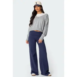 Wide Leg Foldover Pants Wide Leg Foldover Pants