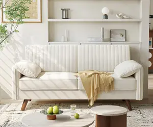 ONBRILL 64.5" Loveseat Sofa, Chenille Loveseat Couch for Living Room, 23.2" Deep Seat Love Seat with Padded Arms, Comfy Modern Small Couches for Bedroom, Small Spaces, Dorms, Office