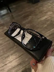 Black Warrior Series 2026 Trendy Square Anti Eye StrainBlue Light Blocking Glasses Clear Lens Computer GamingMinimalist Metal Frame Eyeglasses Y2K Style NonPrescription Flat Anti Radiation Eyewear Fashion BlueLight Filtering