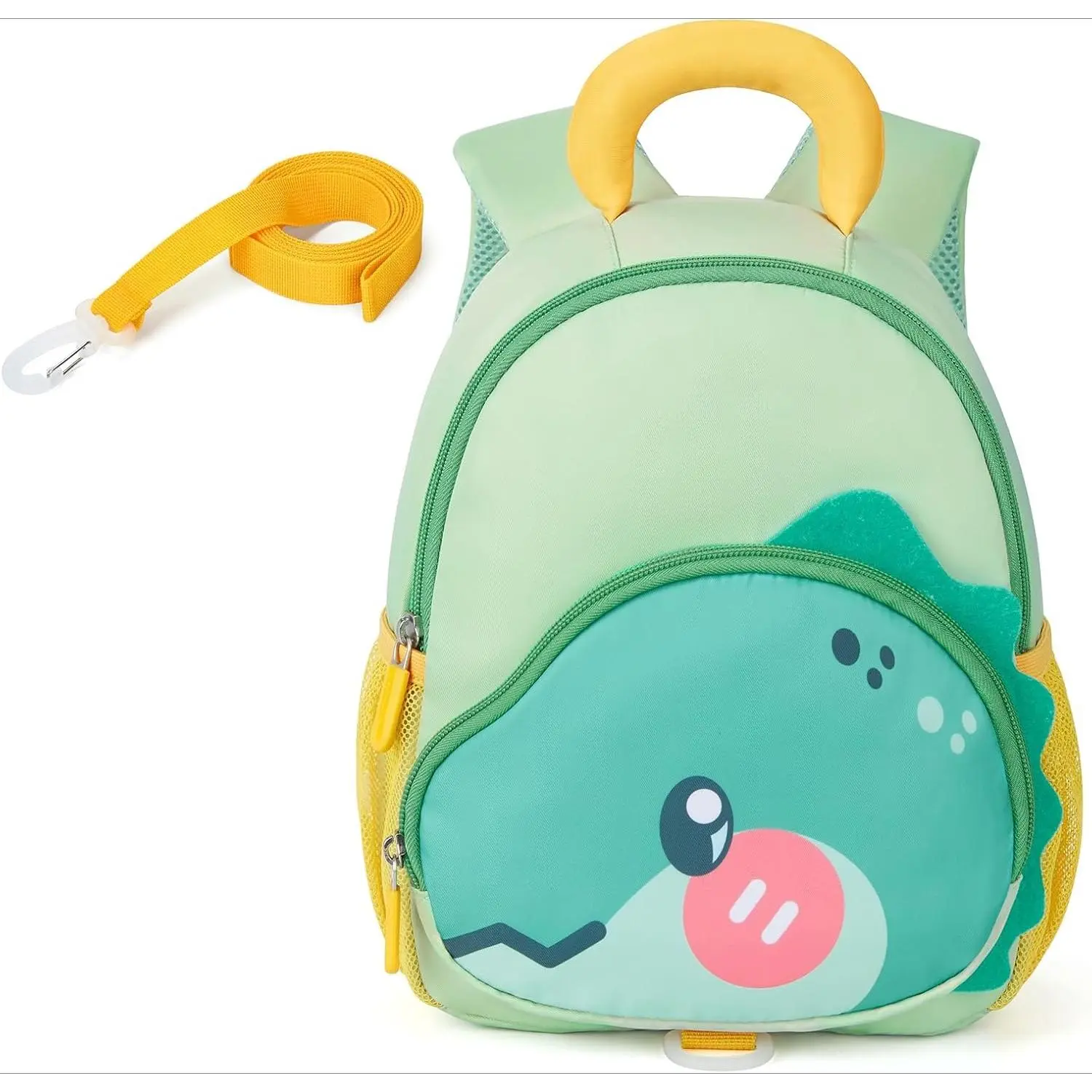 SQ-CPB002 Toddler Backpack for Boys 2-4 Cute 3D Kids Backpack Dinosaur Small Pre-K Backpacks Water-Resistant for Preschool Kindergarten with Toddler Leash, Chest Buckle