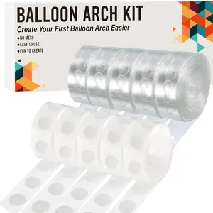 Balloon Arch Kit, 86.6 Feet (25 Meters) Easy DIY Balloon Garland Strip, 500 Pieces Glue Dots Tape for Balloon Arch Decoration