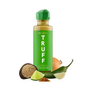 TRUFF Jalapeño Lime Hot Sauce, Gourmet Hot Sauce with Black Winter Truffles, Green Jalapeño Peppers, Black Truffle Oil, Unique Truffle Flavor Dip, 6 oz