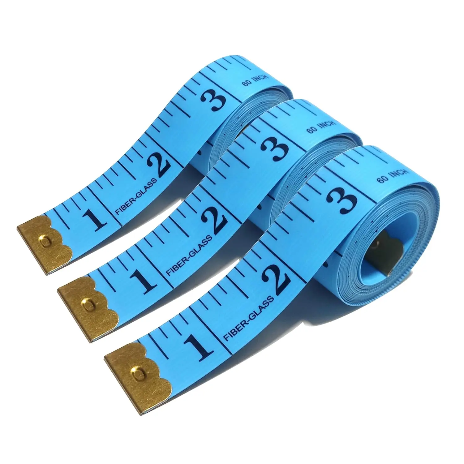 3 Pack Tape Measure  Measuring Tape, Soft Fabric Measuring Tape for Sewing Cloth Measurement, 60 Inch Double Scale Tailor Ruler for  (Blue)