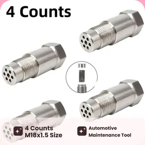 Oxygen Sensor Spacer Adapter, 4 Counts M18x1.5 Oxygen Sensor Connector, Auto Sensor Repair Tool, Oxygen Sensor Extender, Industrial Hardware Tool, Pipe Parts, Automotive Maintenance Tools Accessories, Auto Accessories, Flexible Hose