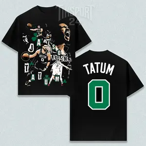 Jayson Tatum JT0 For Celtics Nation High-Quality 100% Cotton T-Shirt (Made In US), Green Teamers Fans Hooper Shirt, Game Day Outfits, Gift For Basketball Fans, Basketball Graphic Tee