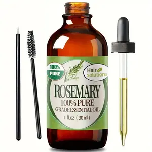 100% Pure Rosemary Essential Oil - Hair Regrowth, Scalp Nourishment & Natural Care - Portable with Dropper Design for Effortless Summer Hair Care, 1 FL. OZ. / 30 mL