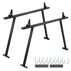 Garvee Adjustable Aluminum Truck Rack, 35–71" Pickup Bed Crossbar System, Heavy-Duty Utility Hauler with 1000 Lbs Capacity, No-Drill j-Bolts, Rust-Resistant Two-Bar Mount for Kayaks, Lumber, Ladders & Work Gear