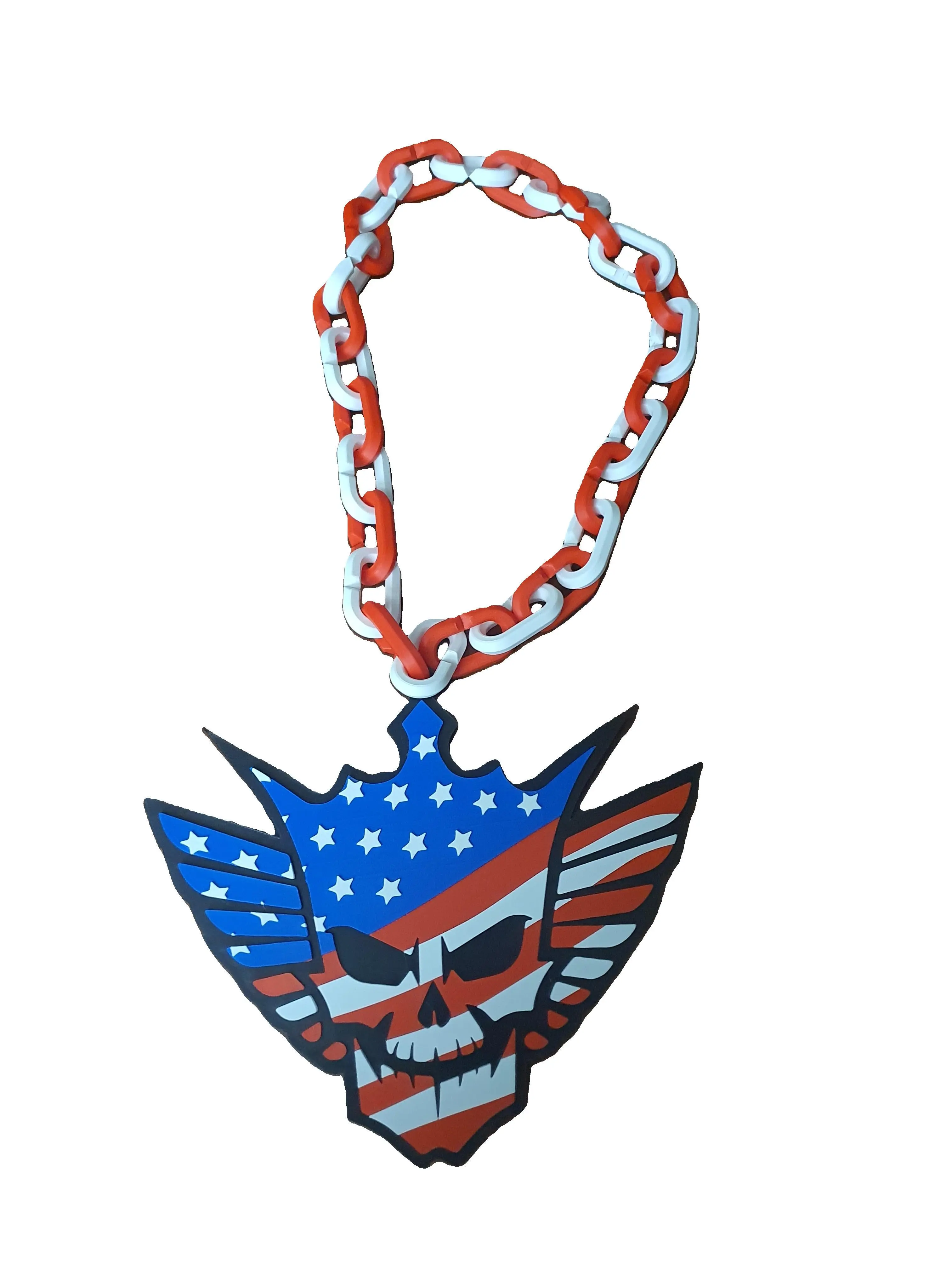 Cody Rhodes American Nightmare WWE Wrestling 3D Print Oversized Unisex Replica Pendant Necklace, 15" Plastic Chain Jewelry