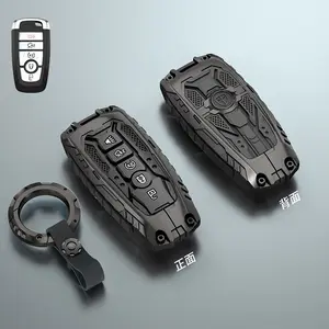 Heavy Key Fob Cover for Ford, Key Fob Case Fits for Ford F150 Explorer Fusion Escape Edge Expedition Full Protection F150 - F550 Bronco Maverick Mustang  Explorer, Expedition, Maverick, Escape, Bronco, Mustang, Fusion, Lincoln 3/4/5 Button Smart Key Fobs