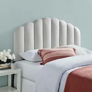 Modway Veronique Full/Queen Performance Velvet Headboard in Light Gray