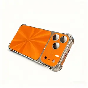 Quad-corner Drop-proof CD-texture Case for iPhone 17 Promax Orange