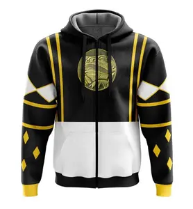Black Ranger Nijetti Rangers Streetwear Zip Hoodie Jacket, Anime fan Zip up hoodie, Perfect for Fall & Winter with Fitted Design #anime  #hoodie #jacket #menwear
