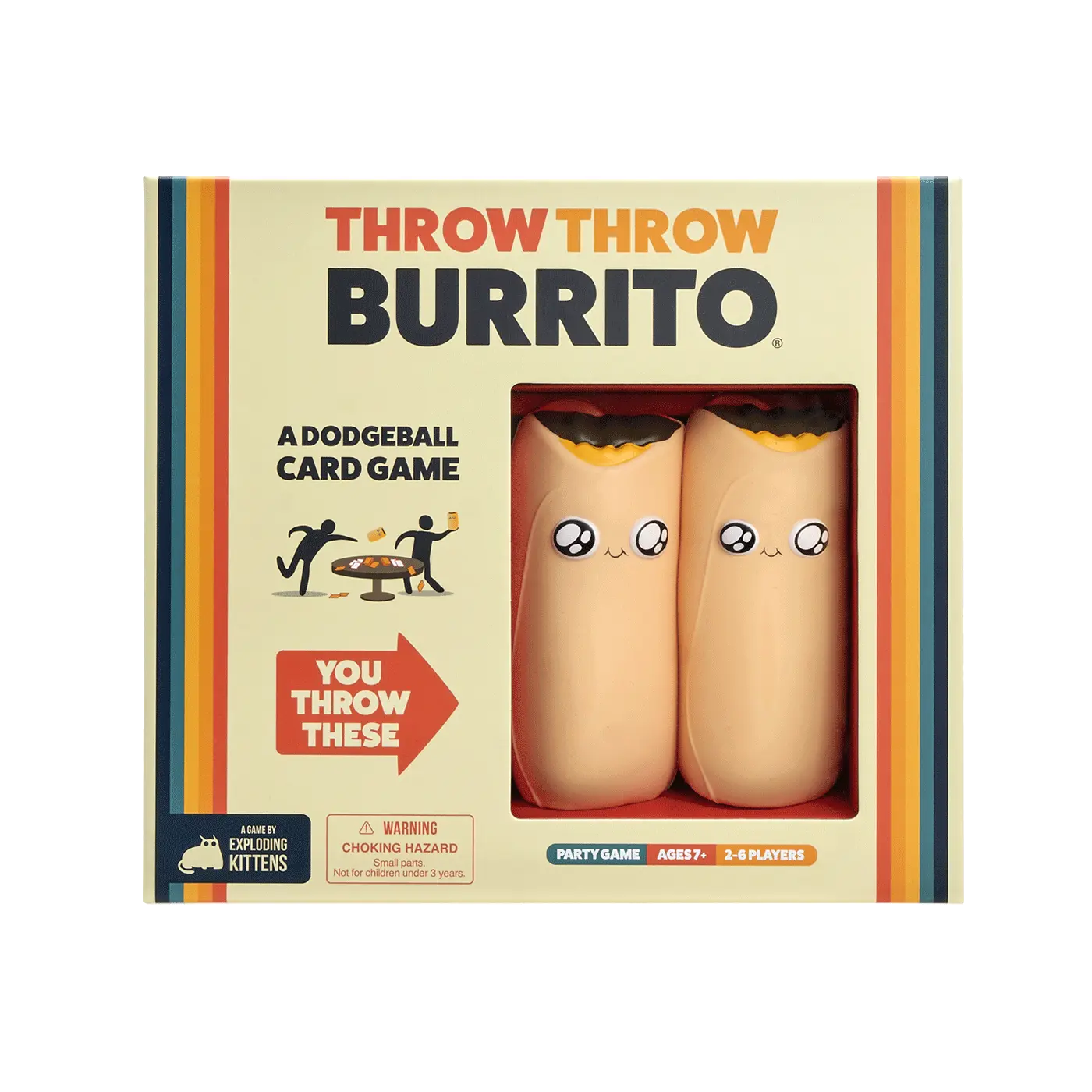 Throw Throw Burrito by Exploding Kittens - A Dodgeball Card Game - Family-Friendly Party Games - for Adults, Teens & Kids - 2-6 Players boardgame