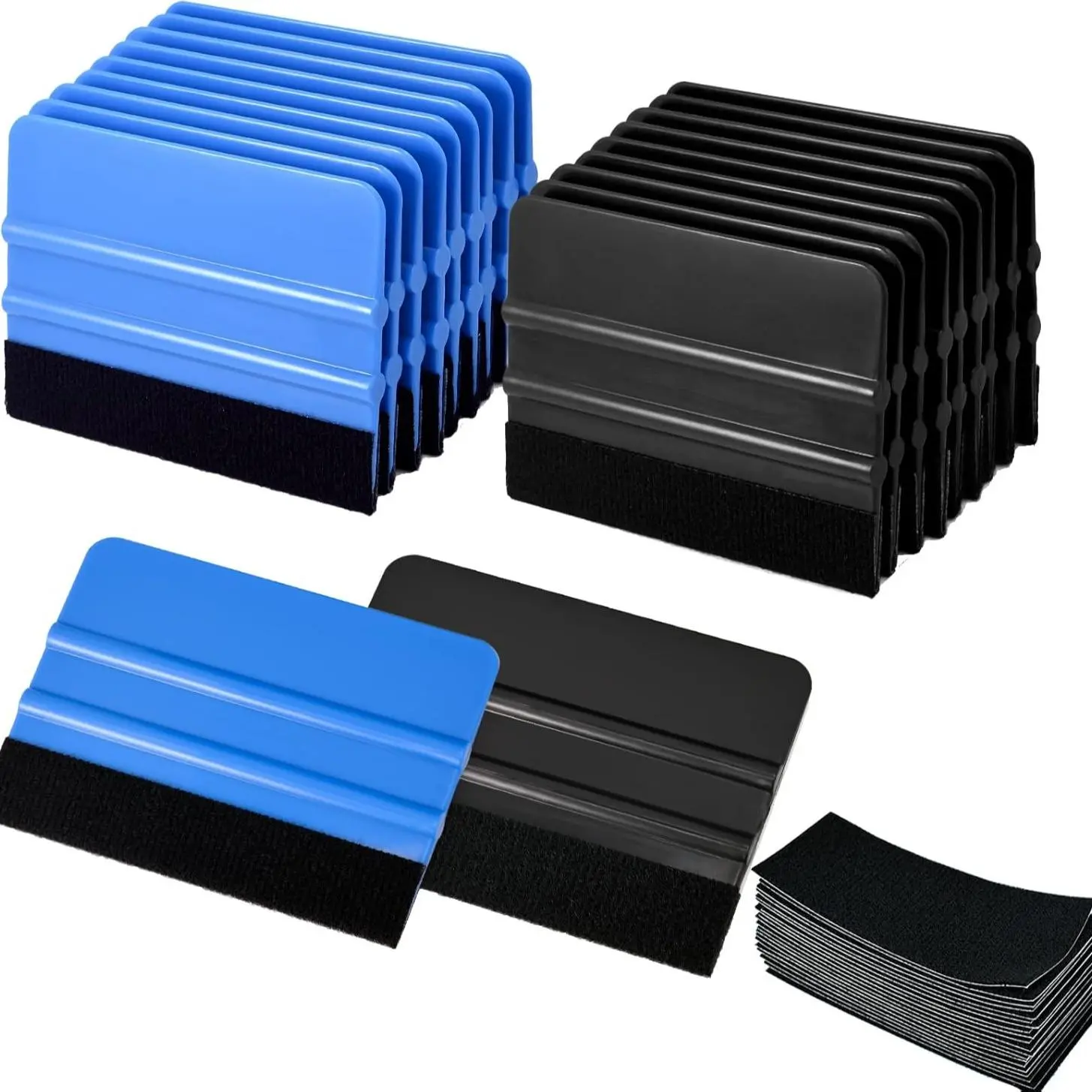 Plastic Scraper with Sponge Edge, Tough Scraper, Vinyl Application Tool, Suitable for Car Wrapping & Window Tinting, Furniture Film & Sticker, Car Protective Film
