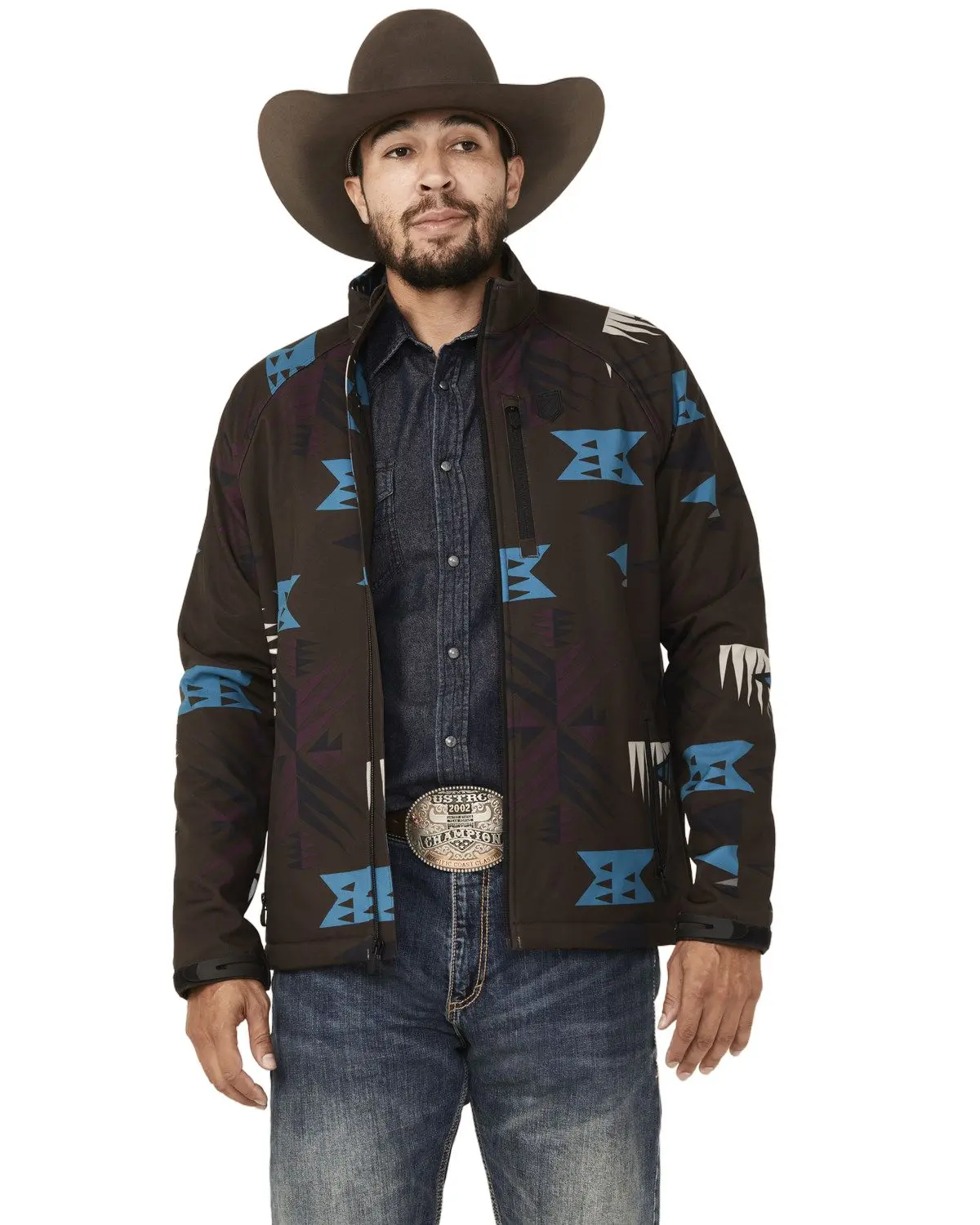 Rank 45 Men's 45&Reg; Southwestern Print Softshell Jacket Big - Rmho23o26-Choc-B