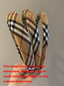 English Style Striped Tartan Hair Accessory, Thick Sponge Headband, Classic Plaid Fabric, Casual Daily Scarf Hair Tie