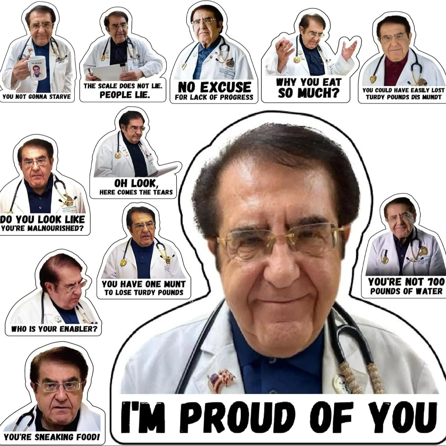 Dr Now Magnetic Refrigerator Magnets Set, Fun Dr. Nowzaradan Quotes, Strong 7.62cm X 7.62cm Fridge Accessories, Magnets For Fridge, Home Decor, Refrigerator Magnets Decorative, Refrigerator Decorating Magnet, 12 Pieces