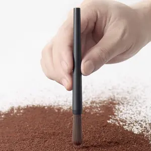 Coffee Grinder Cleaning Brush, Italian Coffee Machine Plastic Handle Soft Nylon Bristles, Espresso Machine Slot Cleaner Brush
