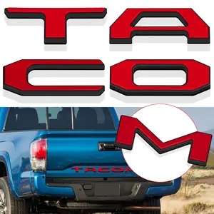 SUPER REPAIRMAN Red/Black letter pattern car sticker creative car decal truck decal sticker 3D Raised Tailgate Letters ABS material for Tacoma Tailgate