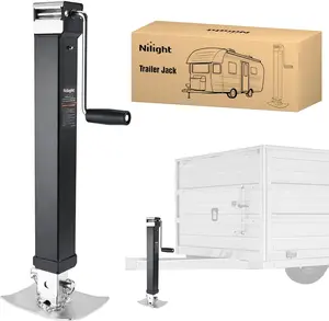 Nilight 8000lb Weld-On Heavy-Duty Alloy Steel Square Jack, 14-Inch Lift Adjustable Legs, Direct Utility Trailer Tongue Install Tool, Tire Mounting Machine