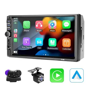 7 Inch Carplay Car Display, Supports Carplay & Android Auto, Mirror Link/rear Camera, Bluetooth-compatible 5.0/USB/TF/aux/fm, 2din Universal Fit, Carplay Car Screen