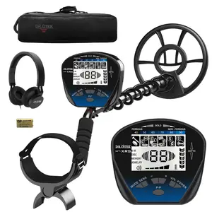 DR.ÖTEK Metal Detector for Adults Professional,Portable Pinpoint Metal Detector Waterproof Gold and Silver, Higher Accuracy, Bigger LCD Display, Strong Memory Mode, 10" IP68 Coil, New Advanced DSP Chip, Blue