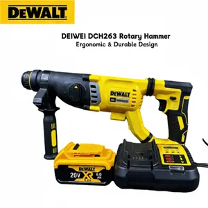 DEWALT DCH263 26mm Rotary Hammer for Concrete Drilling & Masonry Work, Designed for Heavy Duty Hole Making and Chipping Tasks, Featuring 0-950r/min No-Load Speed with 0-3600/min Impact Rate