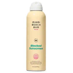 Blocked Mineral SPF50, Non-Aerosol BOV Spray, No White Cast, Zinc Oxide & Watermelon- 6oz/177mL  Body Care Sunscreen