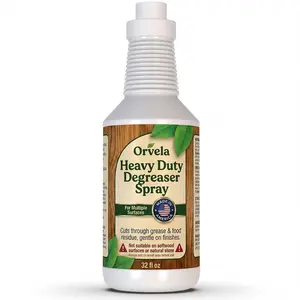 Orvela Heavy Duty Degreaser Spray 32 fl oz - Plant-Derived Surfactants for Kitchen Appliances & Countertops - Gentle on Surfaces - Made in America