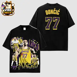 Vintage 'Luka Magic' Luka Doncic 77 For Lakers Nation High-Quality 100% Cotton T-Shirt (Made In US), LA Lakers Hooper Shirt, Game Day Outfits, Gift For Basketball Kids Fans, Basketball Graphic Tee