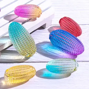 Coloured glaze citrine corn ornaments colored corn text play handmade corn small ornaments home decoration yellow corn