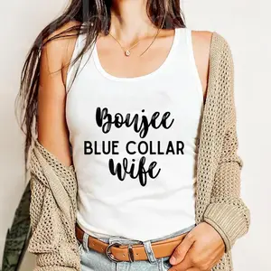 Boujee Blue Collar Wife Tank Top – Funny Country Wife Graphic, Sassy Southern Wife Shirt, Casual Summer Rodeo Outfit, Western Streetwear Top