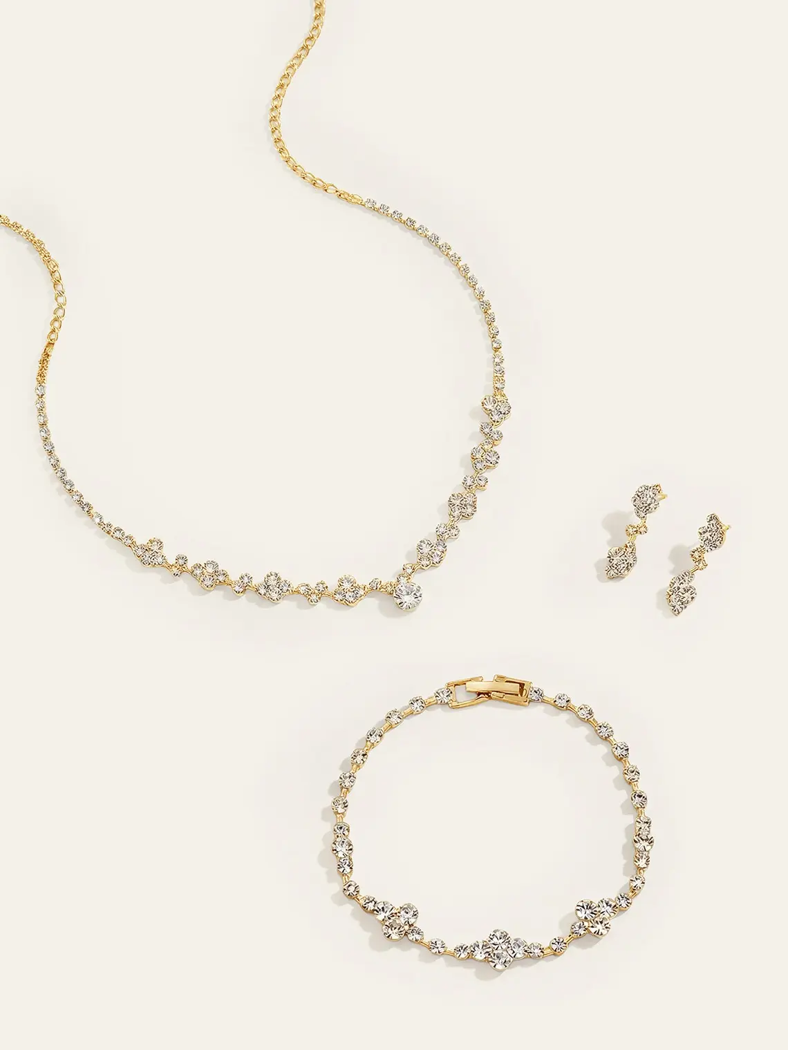 Azazie Bridal Jewelry Sets - Crystal Vine Rhinestone Statement Necklace and Earrings for Wedding Party Events