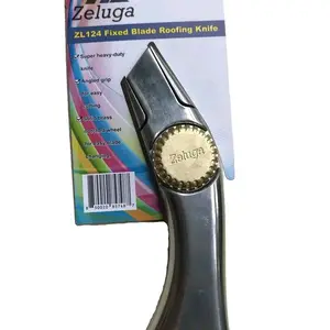Zeluga Fixed Blade Roofing Knife, Heavy-Duty Roofing Tool for Professional Roofers, Compatible with Roofing Nailers & Hardware Applications