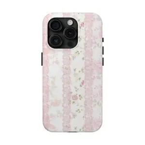 Love Shack Fancy, Phone Case Blue Floral Quilt, Costal Aesthetic, Cute for iPhone case 16 15 14 13 12 11 10 Pro Max Plus