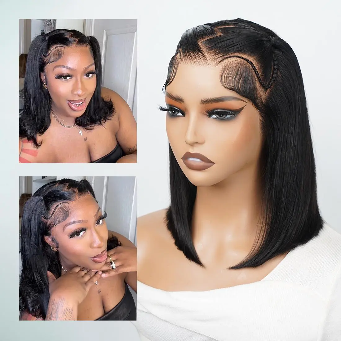 [Flash Sale]Asteria Hair Ready Go Glueless Bob Wigs Straight Stylist Pre Cut Lace 13x4 Bob Wig Human Hair lace front Bobs #Summervibes