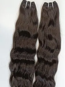 Indian Wavy 22-Inch Bundles - 100% Premium Unprocessed Human Hair, Natural Wave Pattern, 150% Density, Natural Dark Brown, Soft Voluminous Look