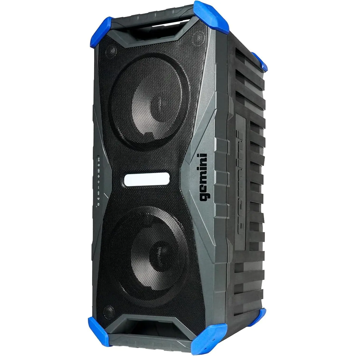 Gemini Sound SoundSplash 400W Floating Waterproof Wireless Bluetooth Portable Speaker, LED Light Show, 2x 8” Woofers, NFC Pairing, Auxiliary Input - Ideal for Pool Parties, Beach Use (Gray/Blue), Portable Speakers, Auxillary Input