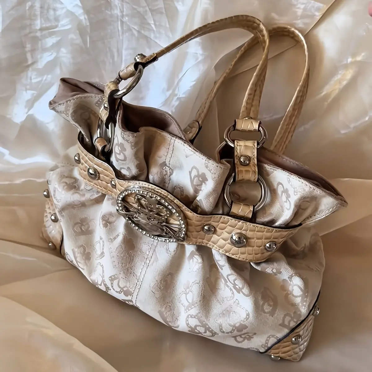 Vintage-style sexy shoulder bag |       High-end large-capacity versatile commuter bag, underarm handbag, stylish and exquisite, made of faux leather, with zipper closure, random print crossbody women casual plain design Fashionable Plaid tote small beade