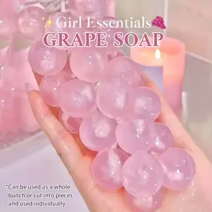 25 pieces-Artisan Grape Soap | Natural Ingredients, Gentle Cleansing & Hydrating  Face, Body & Hand Wash with Fresh Grape Scent | Christmas Gift & Decor Soap crystal  grapes turmeric  bar  soap