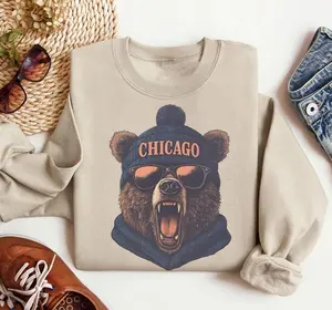 Vintage Chicago Football Sweatshirt, Trendy Chicago Football Fan Gifts, Chicago Football Game Day, Chicago Shirt