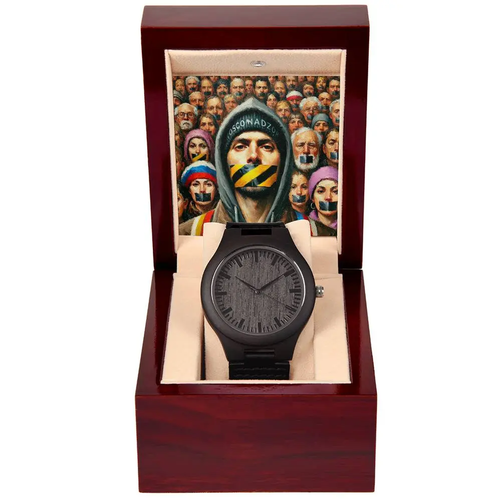 Cos Bircoff RosComNadZoR Limited Edition Ecology Wooden Watch with Exclusive Album Cover Art