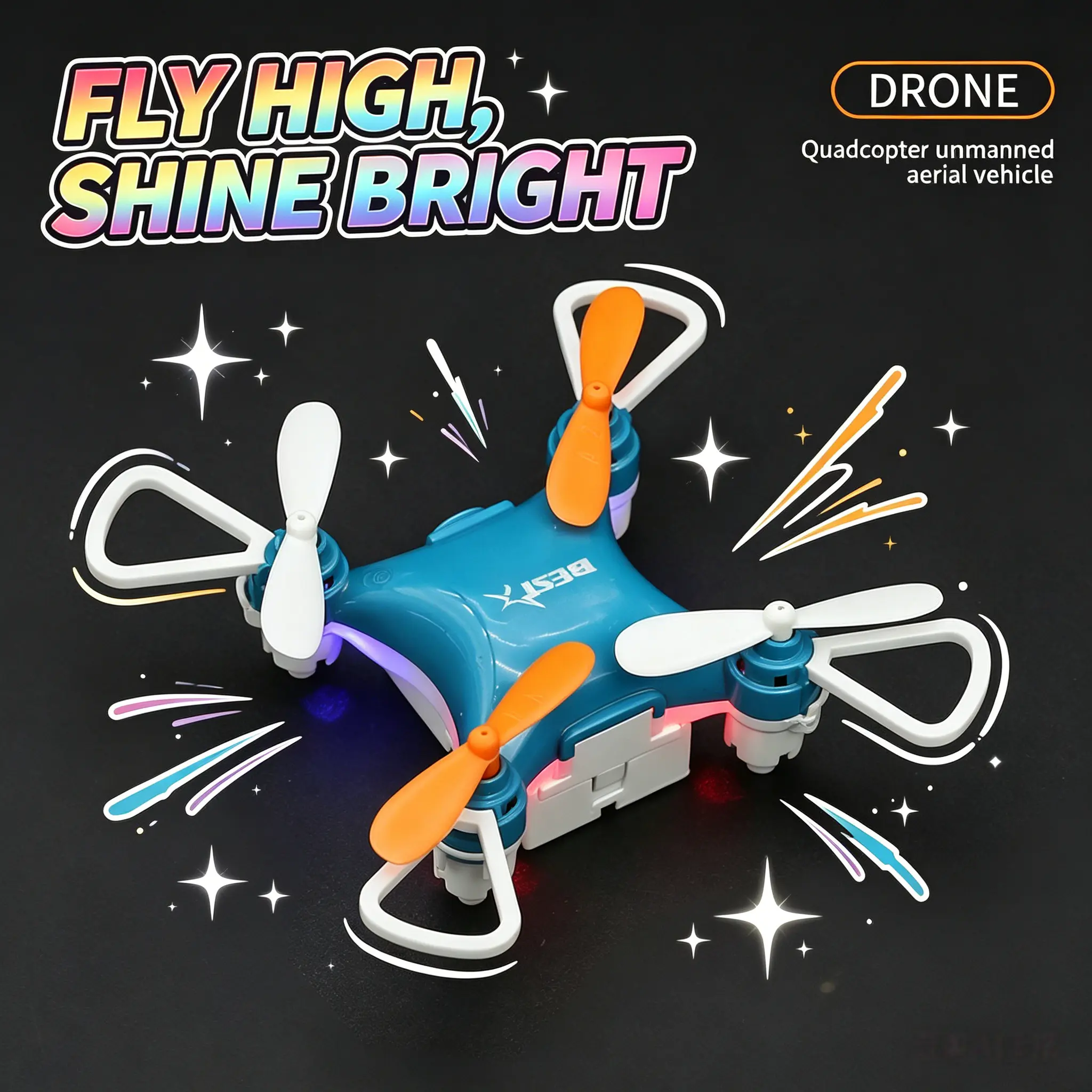 Compact Nano RC Quadcopter Helicopter - Small and Compact Novice-Friendly Great Hobby Toy, Durable Remote-Controlled, Altitude Hold, Drop-Resistant Design, Indoor-Outdoor Tech Accessory (Perfect Gift for All Ages)
