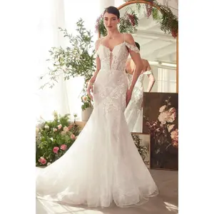 Andrea and Leo -WL051 Off Shoulder Laced Mermaid Bridal Dress